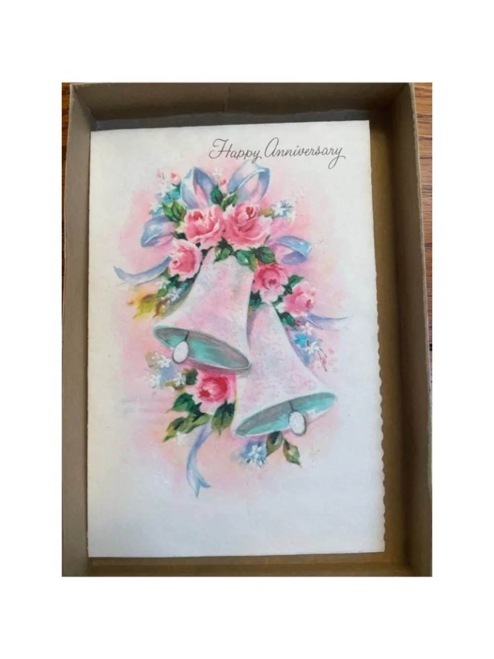 11 Vintage 1950s Greeting Cards Envelopes Original Box Glitter Unused MCM